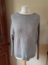 Ladies Grey Kitted 2 Ply 100% LUXURY CASHMERE JUMPER SIZE M for sale  Shipping to South Africa