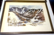 Vintage 1973 Killington Ski Area Art Print by Cecile Johnson Framed for sale  Shipping to South Africa