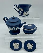 Set Of Dark Blue Neo Classical Jasperware Wedgwood /j for sale  Shipping to South Africa