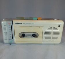 Gravador cassete rádio AM/FM Sharp QT-5 (W) anos 80 para peças ou reparos comprar usado  Enviando para Brazil