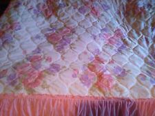 vintage rose bedspread for sale  UK