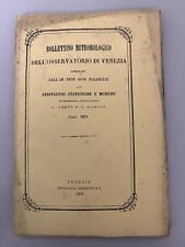 1872 bollettino meteorologico usato  Italia
