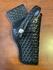 Used, 38/357 Revolver, Monarch Black Basketweave Pattern Leather Holster,RH,No.70,1-4" for sale  Shipping to South Africa