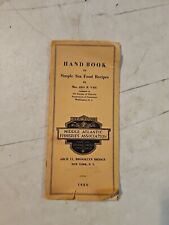 Livro manual de receitas simples de alimentos do mar 1924 Associação de Pesca do Atlântico Médio comprar usado  Enviando para Brazil