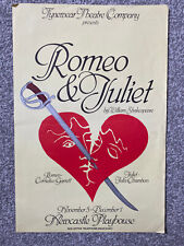 Vintage 1977 Romeo and Juliet (Shakespeare) theatre poster - Newcastle Playhouse for sale  Shipping to South Africa