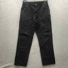 Used, Carhartt Duck Canvas Double Knee Pants Men's 33X34 Dungaree Fit B136 BLK Black for sale  Helena