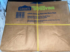 Paquete de 5 bolsas de basura de césped y hoja de Lowe's papel marrón natural residuos de patio 30 galones segunda mano  Embacar hacia Argentina
