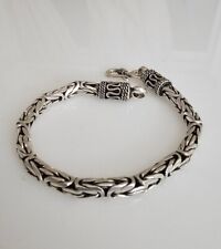 "Brazalete de eslabón bizantino de plata esterlina 925 de 4 mm 6,75-7,25"  segunda mano  Embacar hacia Argentina