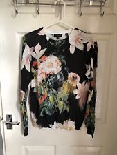 STUNNING & GENUINE LADIES FLORAL TED BAKER JUMPER SIZE 4 (14) GREAT COND, used for sale  Shipping to South Africa