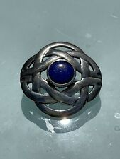 Vintage Macintosh Style Stirling Silver Brooch with Blue Stone for sale  BOURNEMOUTH