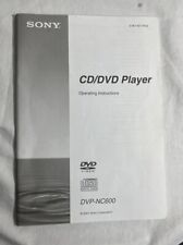 Instrucciones manuales del operador del reproductor de CD DVD DVP-NC600 segunda mano  Embacar hacia Argentina