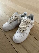 Rope Lace Custom Nike Air force 1 White Size 7 / 41, used for sale  Shipping to South Africa