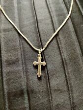 Silver cross necklace for sale  SCARBOROUGH