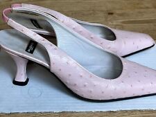 Slingback Pumps von BALDAN pastell pink Straußenleder Optik Leder vintage 38 comprar usado  Enviando para Brazil