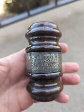 NAMED Sterling Silver Masonic Gavel 1920 Ivanhoe Lodge 446  American Legion RPD for sale  Shipping to South Africa