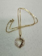 9ct Gold Pearl Pendant With 9ct Gold Chain 20" for sale  Shipping to South Africa