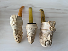Used, 3 Meerschaum Character Smoking Pipes for sale  Shipping to South Africa