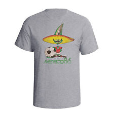 Mexico 86 Football World Cup Mascot Mens Organic T-Shirt Retro Distress Style til salgs  Frakt til Norway