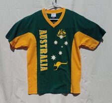 Boss Kangaroo Men's Green & Gold Australia Short Sleeve V-Neck Jersey Size L for sale  Shipping to South Africa