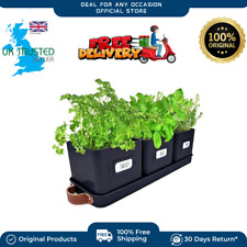 Used, Herb Pots for Kitchen Windowsill Set of 3 Black Herb Planter for Indoor Plant for sale  Shipping to South Africa