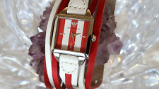  Relógio feminino EMPORIO ARMANI couro vermelho e branco  comprar usado  Enviando para Brazil