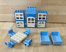 Lego Duplo Bright Light Blue Door Window Awning Bed Table Chairs Roof House Part for sale  Shipping to South Africa