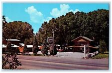 Cartão postal de sinalização c1960's Spruce Lodge vista exterior beira de estrada Chama Novo México quase perfeito comprar usado  Enviando para Brazil