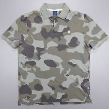 G-Star Raw Organic Cotton Premium Collar Polo Green Camo Stretch Men's Size L, used for sale  Shipping to South Africa