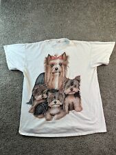 Camisa Yorkshire Terrier Feminina Vintage Tamanho Único Branca Marrom Katz Arte Feminina FLAW comprar usado  Enviando para Brazil