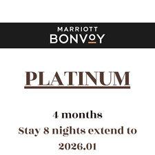 Marriott Bonvoy Platinum 8 Nights Challenge utill 2026, Immediate 90 Day, used for sale  Shipping to South Africa