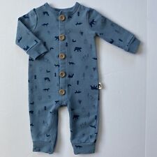 Romper bebê tamanho 0 3 meses coelho + urso azul uma peça ursos árvores de madeira comprar usado  Enviando para Brazil