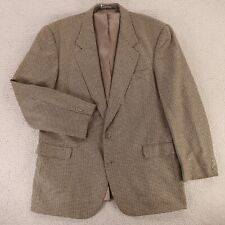 Jaqueta de tweed vintage S marrom azul Houndstooth xadrez blazer de lã de seda 44L comprar usado  Enviando para Brazil