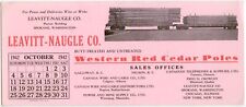 1942 Leavitt-Naugle Western Red Cedar telephone Poles Spokane Wash. ink blotter for sale  Shipping to South Africa