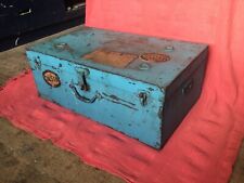 Vintage metal trunk for sale  DEWSBURY
