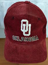 Oklahoma Sooners Red Corduroy Snapback Baseball Hat for sale  Shipping to South Africa