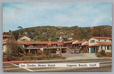 Postal Las Ondas Motor Hotel Laguna Beach California Motel, usado segunda mano  Embacar hacia Argentina