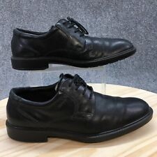 Używany, Buty Ecco Męskie 44 Casual Oxfords Czarne Skóra Sznurowane Niski Top Made In Portugal na sprzedaż  Wysyłka do Poland