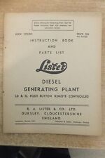 Lister diesel generating for sale  BRIDPORT