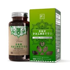 Saw Palmetto 320mg e zinco | 180 cápsulas para suplemento de suporte à saúde da próstata comprar usado  Enviando para Brazil