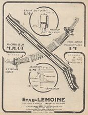 Z9074 Etab. LEMOINE - Epurateur d'air -  Pubblicità d'epoca - 1928 Old advert, usato usato  Villafranca Piemonte