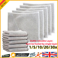 Multipurpose Wire Dishwashing Rags for Wet and Dry Cleaner Dish Cloths Scrubbe, used for sale  Shipping to South Africa