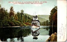 Cartão postal Head of Navigation St Joe River Steamer Colfax colarinho vermelho linha identificação Idaho, usado comprar usado  Enviando para Brazil