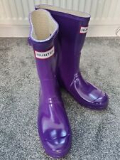 Hunter wellies size 6, Hi gloss  purple, short version, excellent condition. for sale  Shipping to South Africa