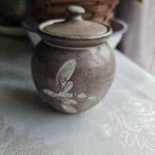 Pottery preserve pot.signed.du for sale  TONYPANDY