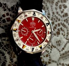 RARE,UNIQUE Men's CHRONOGRAPH Watch SUG 1883 "Nautical" Red Dial, used for sale  Shipping to South Africa