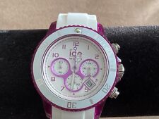 Ice Watch Chrono Party CH.WPE.U.S.13 Purple And White Silicone Strap for sale  Shipping to South Africa