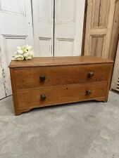 Vintage Oak Low Chest Of Drawers for sale  Shipping to South Africa