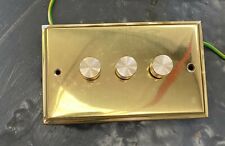 Brass triple dimmer for sale  GUILDFORD