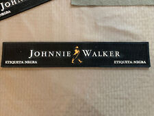 Johnnie Walker  Black Rail Runner Rubber 19 1/4 “ X  3  1/4” Bar Mat for sale  Shipping to South Africa
