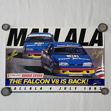 Póster vintage de deportes de motor 1993 FALCON V8 RACING SETON/JONES MALLALA RONDA SIETE segunda mano  Embacar hacia Argentina